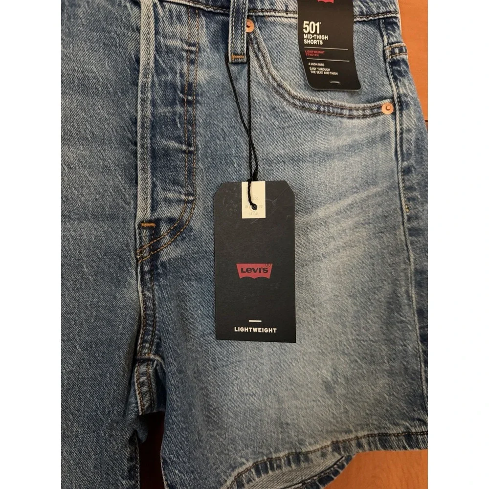 Women's Levi's 501 Mid-Thigh Denim Shorts High-Rise Size 27 NWT